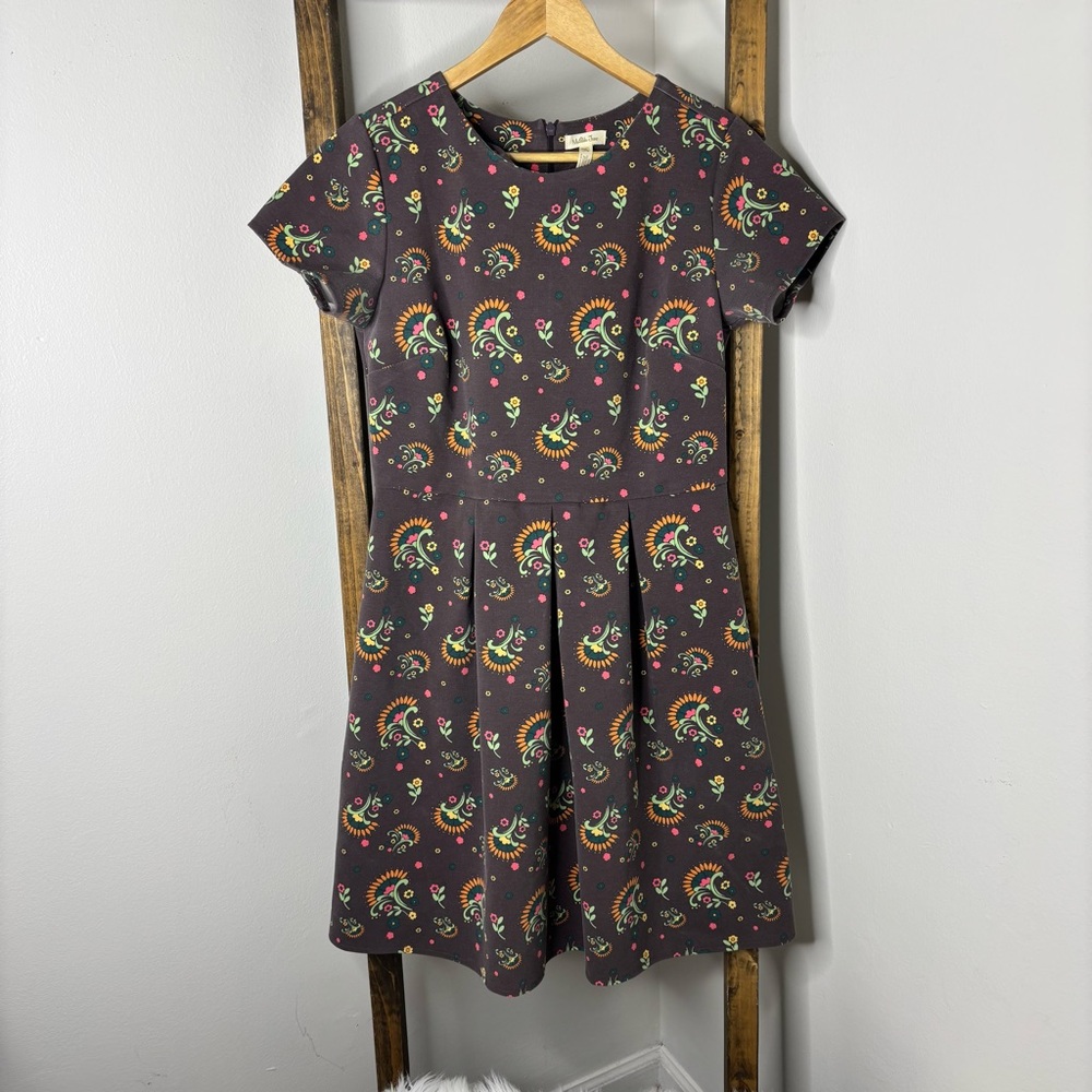 Matilda Jane Clothing Brown Flower Size Medium Dress